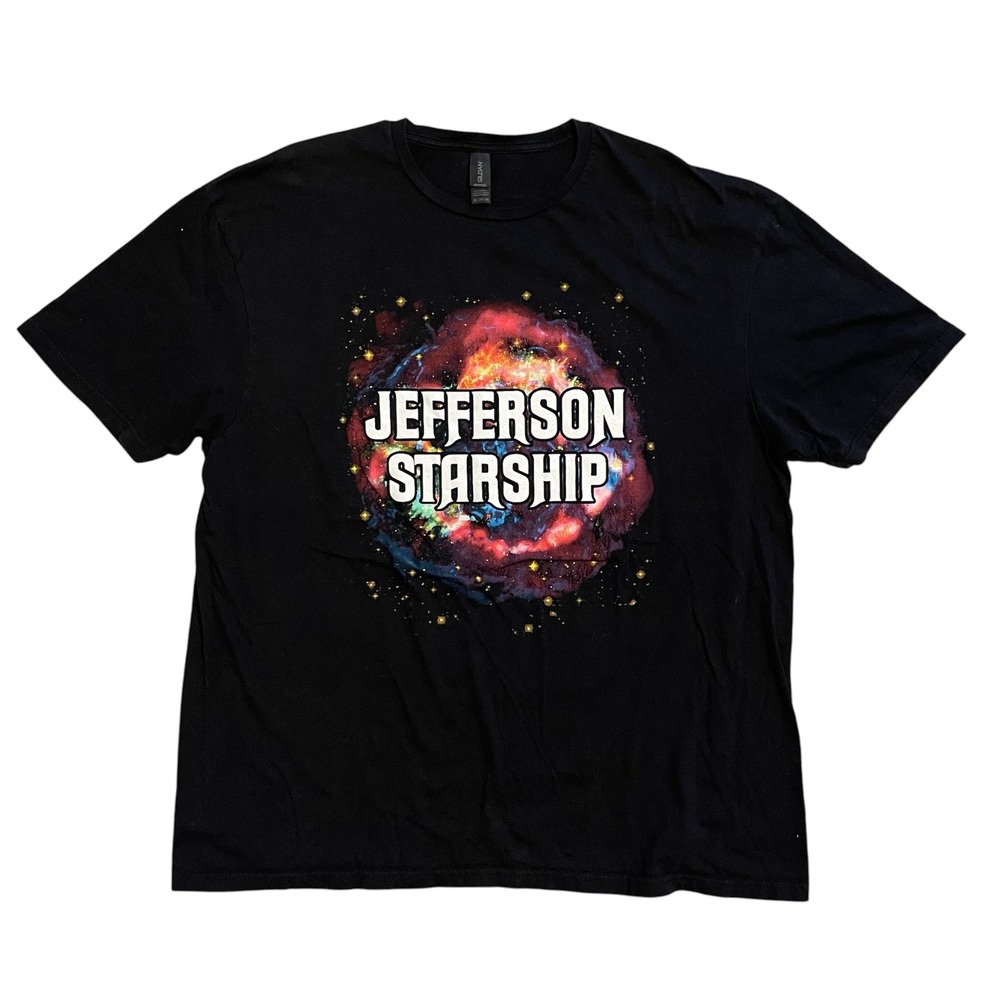 Jefferson Starship 50th Anniversary Tour Shirt 2024 Mens 2XL Black Gildan Tee